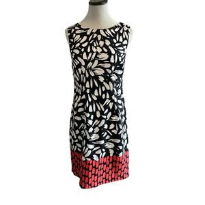Women’s Sleeveless Shift Dress Black White - Size 4
